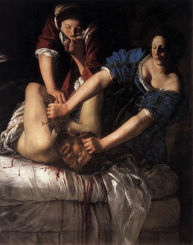 1. Judit decapitando a Holofernes, Artemisia Gentileschi (Nápoles)